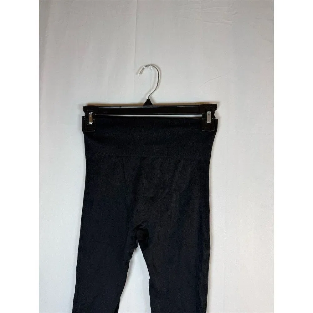 Womens Leggings Size S Black Seamless High Waist Scrunch Butt Tummy